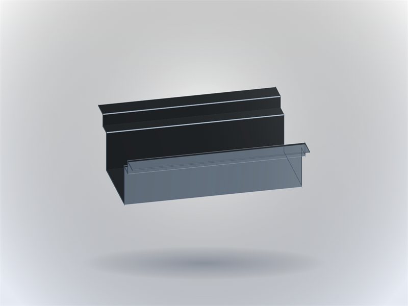 Rendu 3D : Caniveau à feuillure