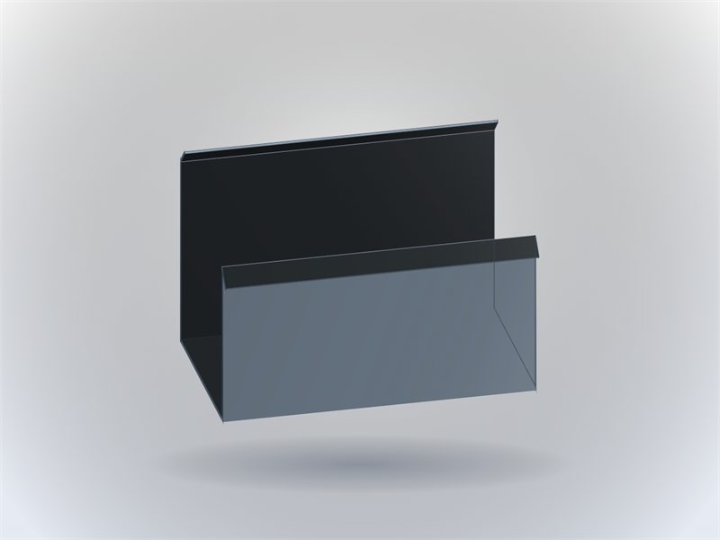 Rendu 3D : Gouttière carrée pendante