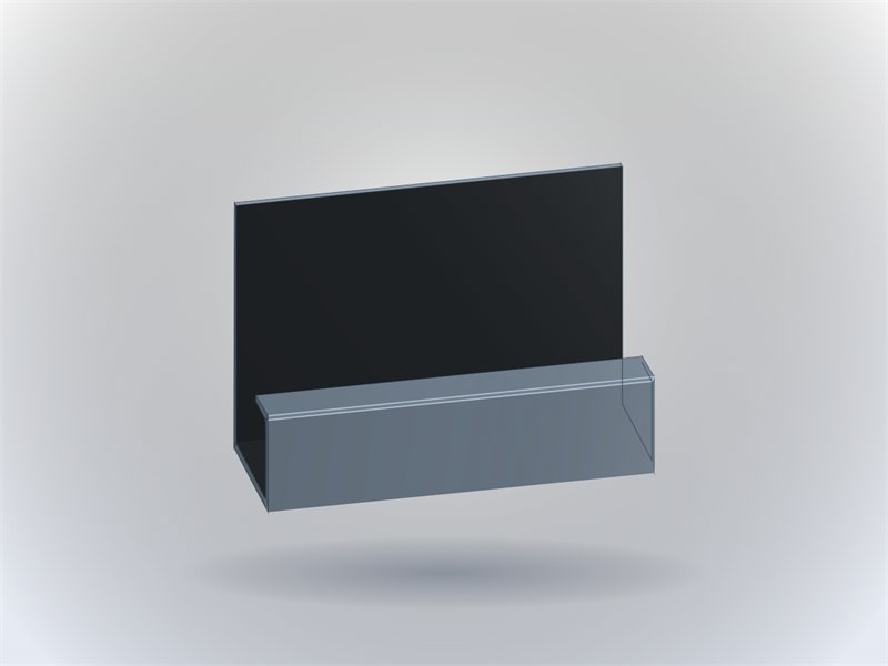 Rendu 3D : Profil J / coulisse
